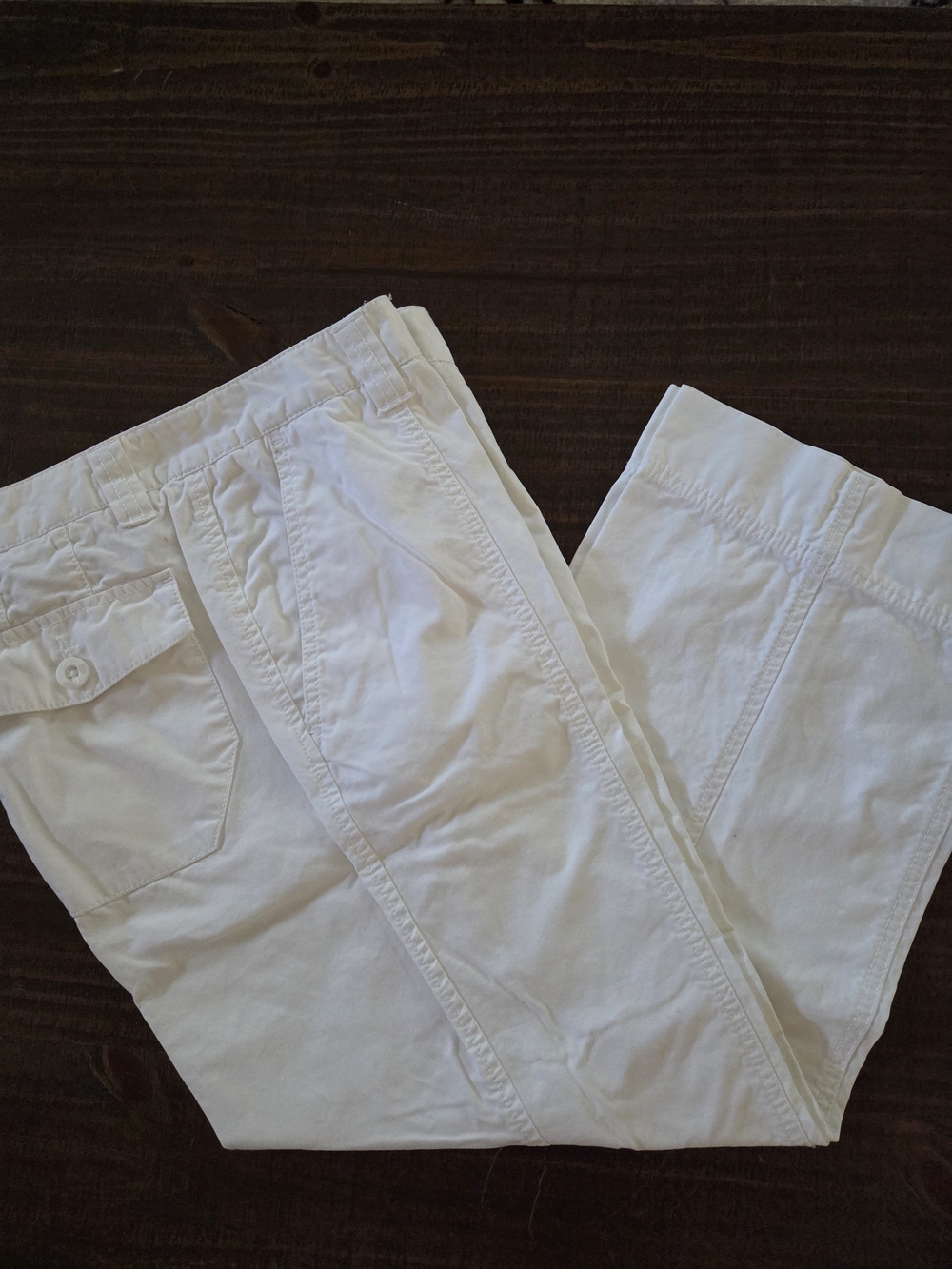 Eddie Bauer White Mercer Fit Pants